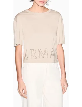 Camiseta de mujer manga corta cropped - Armani Exchange - FashionsVida