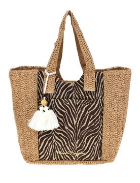Borsa mare beige con fantasia 62140/ZAN2
