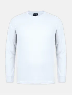 Mens Waffle Crew Neck Long Sleeve T-Shirt In White - Size 3xl - Fabric - FashionsVida
