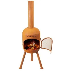 Chimenea de Leña Exterior Bonsolo Corten