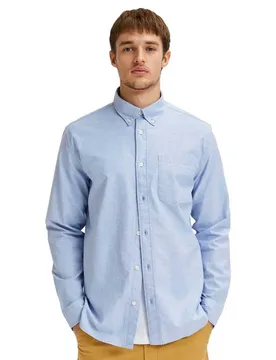 Chemise à Manches Longues Regrick Oxford Flex Light Blue XL - Selected - FashionsVida