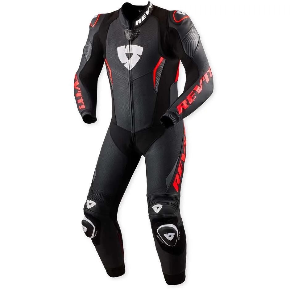 Tuta Moto Intera Argon 3 Nero Neon Rosso taglia 56 - Rev'it - FashionsVida
