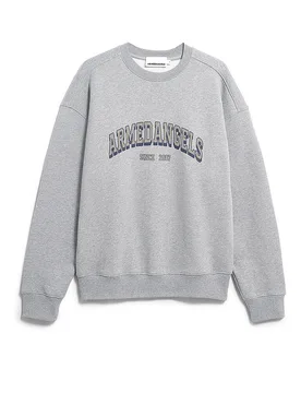 Sudadera Relaxed Fit WORDMARK gris claro XXL - Armedangels - FashionsVida