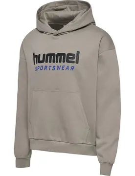 Boxy Logo Kapuzensweater, grau L