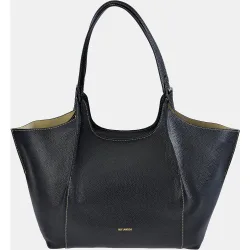 Bolso tote grande en piel con pouch interior