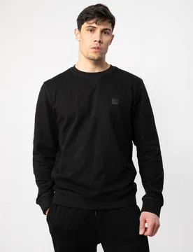 Westart Mens Crew Neck Sweatshirt With Logo Patch Nos - Black - Size 5xl - Boss Orange - FashionsVida