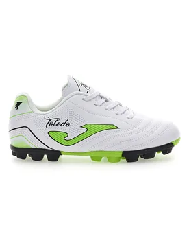 Scarpe da Calcio Bianche e Lime Toledo Jr 2502 Hard Ground 33 - Joma - FashionsVida