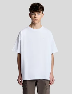 Kids' Heavy Weight Relaxed T-Shirt in White - Lyle & Scott - FashionsVida