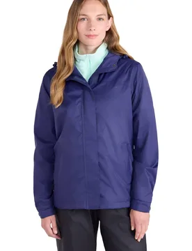 Women's 'Torrent' Waterproof Lightweight Breathable Hooded Zip Up Jacket in Navy Size: 22 - Navy - Size: 22 - Mountain Warehouse - FashionsVida