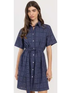 Vestido corto de mujer con estilo camisera - El Ganso - FashionsVida