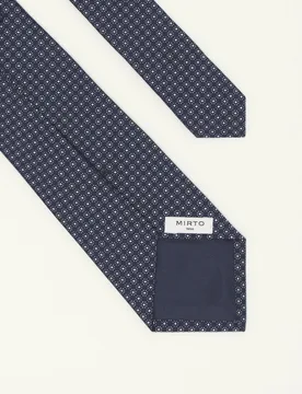 Corbata de hombre jacquard microdibujo seda natural - Mirto - FashionsVida