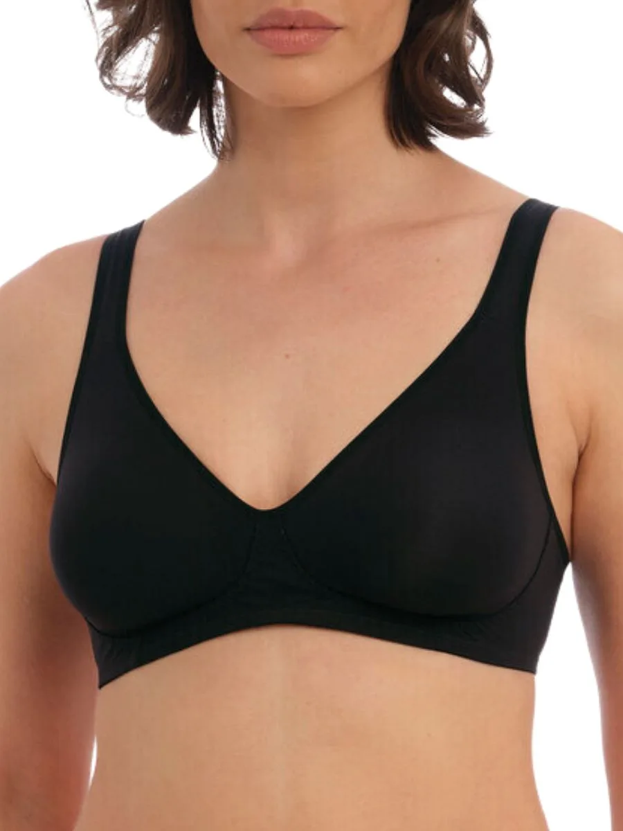 Womens Accord Non Wired Bra - Black Polyamide - Size Large - Wacoal - FashionsVida