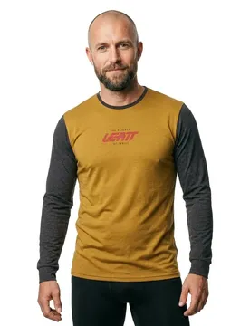 Maglietta A Maniche Lunghe Tech Brown