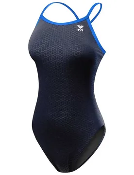 Hexa Diamondfit Swimsuit Black / Blue 38 Women - TYR - FashionsVida