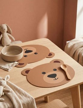 Tovagliette a forma di gattini 2 pack - marrone