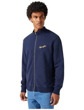 Felpa blu con zip 112350547