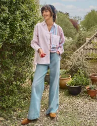 Mid Rise Wide Leg Jeans Denim female