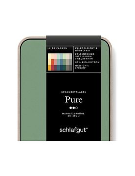 Jersey Spannleintuch PURE 90x200cm Green Mid S grün baby