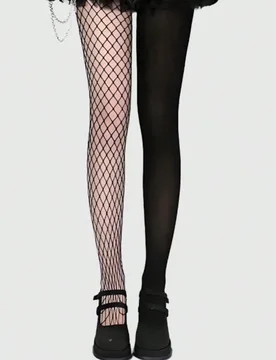 Pieza Mallas/Medias/Leggings asimétricos y sexys de alta elasticidad para mujer - Shein - FashionsVida