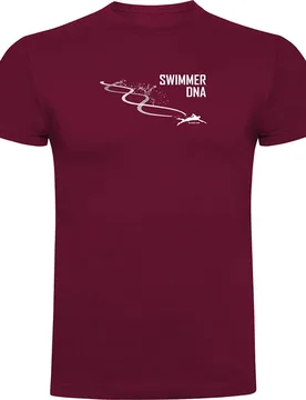 Swimming Dna Short Sleeve T-shirt Dark Red S Men - Kruskis - FashionsVida