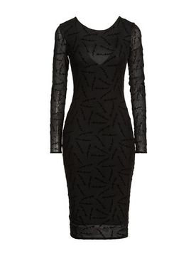 Vestido midi Mujer Negro L,XS Mujer