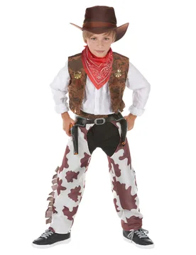 Kleiner Cowboy Kinderkostüm Wilder Westen braun-weiss - KARNEVAL-MEGASTORE - FashionsVida