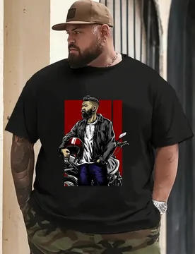 Vintage Gangster Man Graphic T-Shirt for Men, Retro Gangsta Style Short Sleeve Tee, Casual Urban Print Tops - Aliexpress - FashionsVida