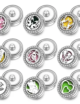 New Aromatherapy Snap Buttons Jewelry 18mm Magnetic Perfume Locket Stainless Steel Essential Oil Diffuser Bracelet Accessories - Aliexpress - FashionsVida
