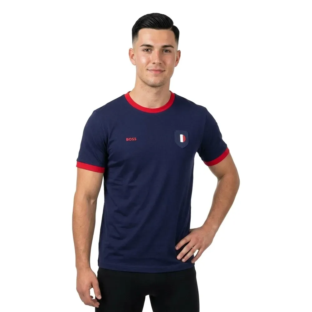 Maglietta A Maniche Corte Bc Lux Navy L - BOSS - FashionsVida