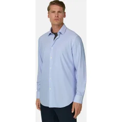 Camisa espiga en nylon el�stico slim fit b tech
