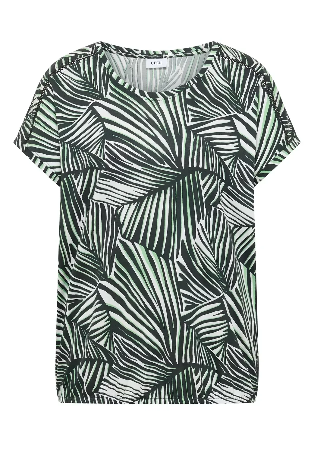 TO AOP Lace houlder T-hirt female - S - FashionsVida