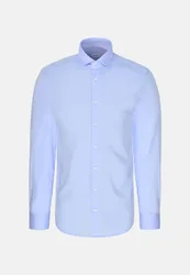 Shaped Jerseyhemd Uni Blau 43
