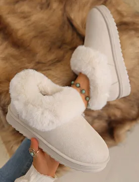 Botas de nieve de estilo occidental para mujer, botas de tobillo antideslizantes, cálidas, versátiles y de moda para primavera, otoño e invierno, b - Shein - FashionsVida