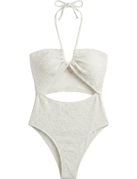 Bañador halter Crudo con estructura - Robin Collection - FashionsVida