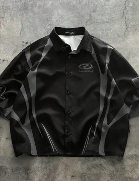 Camisa de polo de manga corta de corte holgado para hombre - Shein - FashionsVida