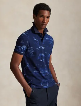 Polo de hombre de piqué con Polo Bear Custom Slim - Polo Ralph Lauren - FashionsVida