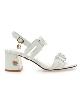 Sandali Bianchi Con Tacco a Blocco 9049 39