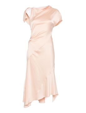 Abito midi in satin chiaro