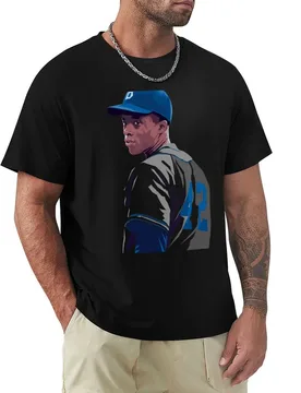 Chadwick Boseman as Jackie Robinson T-Shirt customizeds custom shirt heavyweights plus size men clothing - Aliexpress - FashionsVida