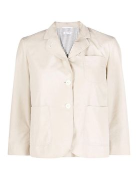 Blazer monopetto con collo stondato