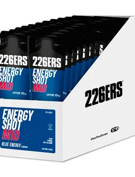 Boîte De Boisson Énergétique Monodose Shot Mid125mg Caff énergie Bleue 60ml 24 Unités