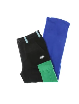 Pantalone Lungo Uomo Alameda Color Block Polar Fleece Cargo Pants Black/royal - RIPNDIP - FashionsVida