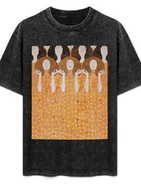 Beethoven Frieze by Gustav Klimt T-Shirt man t shirt cotton t shirt man plain T-Shirt - Aliexpress - FashionsVida