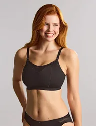 Katherine Non Wired Maternity Nursing Bra (D-J) Black female