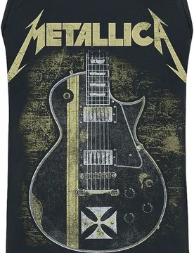 Tank-Top - Hetfield Iron Cross Guitar - S bis M - für Männer - Größe S - schwarz - Lizenziertes Merchandise! - Männer - male - Metallica - FashionsVida