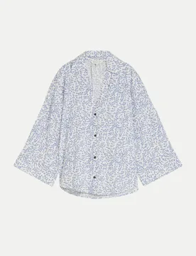 Leinenbluse mit 3/4 Arm Blau 42 - Tom Tailor Casual - FashionsVida
