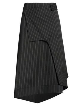 Falda midi Mujer Negro 38 Mujer