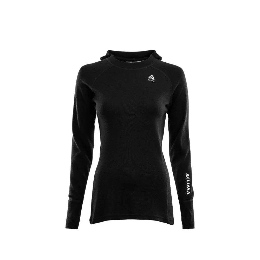 Warmwool Hooded Sweater Damen Schwarz L - Aclima - FashionsVida