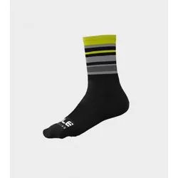 Calzini ciclimo Q-SKIN 16cm STRIPES giallo fluo