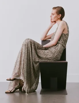 Vestido largo liso sin mangas de mujer - Woman Fiesta El Corte Inglés - FashionsVida